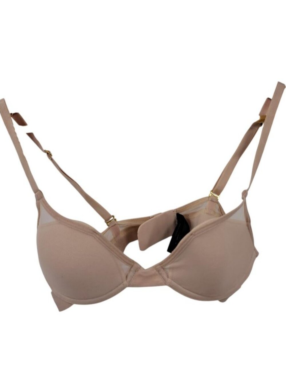 Pepper Classic All You Beige Underwire Bra Size 34AA  Sheer Lined Adjustable